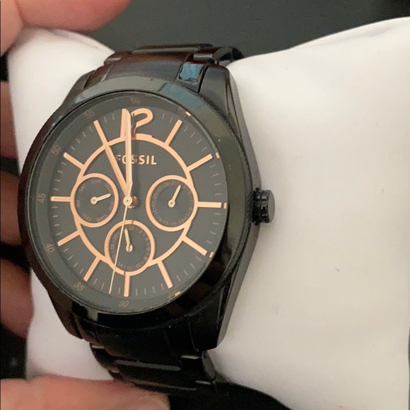 Fossil Watch Black & Rose Gold - Picture 2 of 7